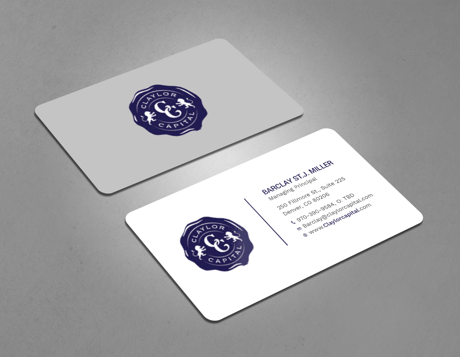 Business Card Design by Tripti Ranjan Gain for Claylor Capital | Design #20630527