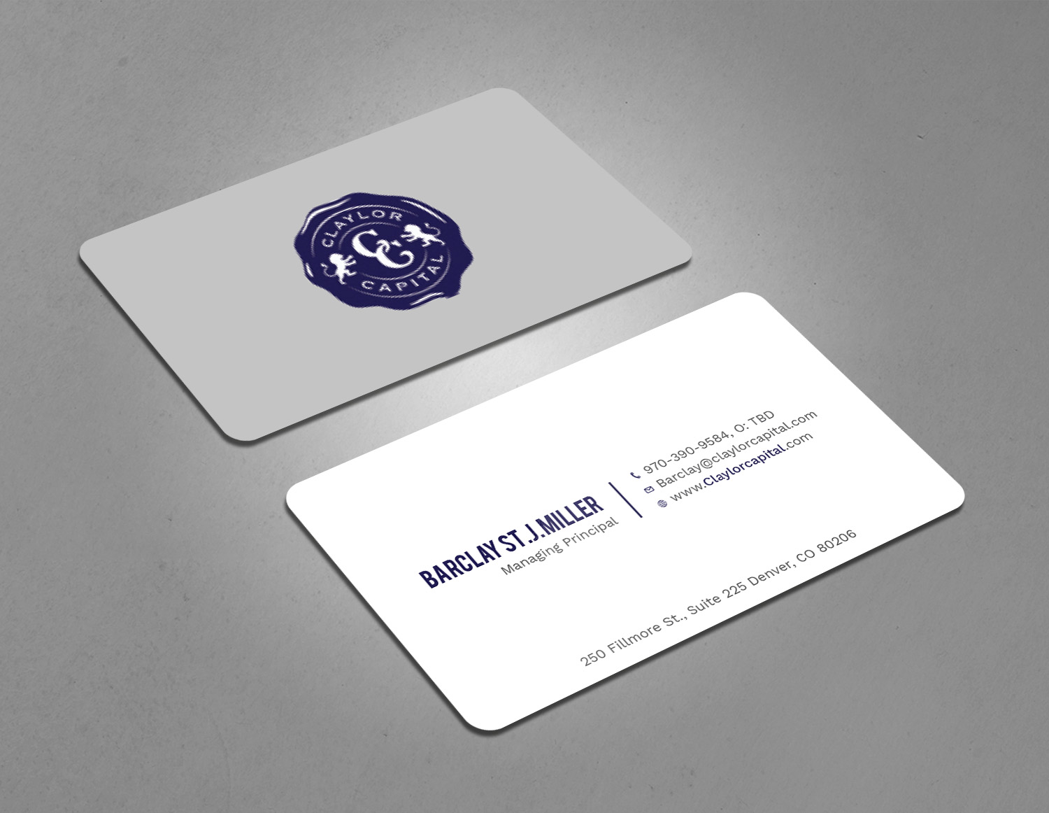 Business Card Design by Tripti Ranjan Gain for Claylor Capital | Design #20630528