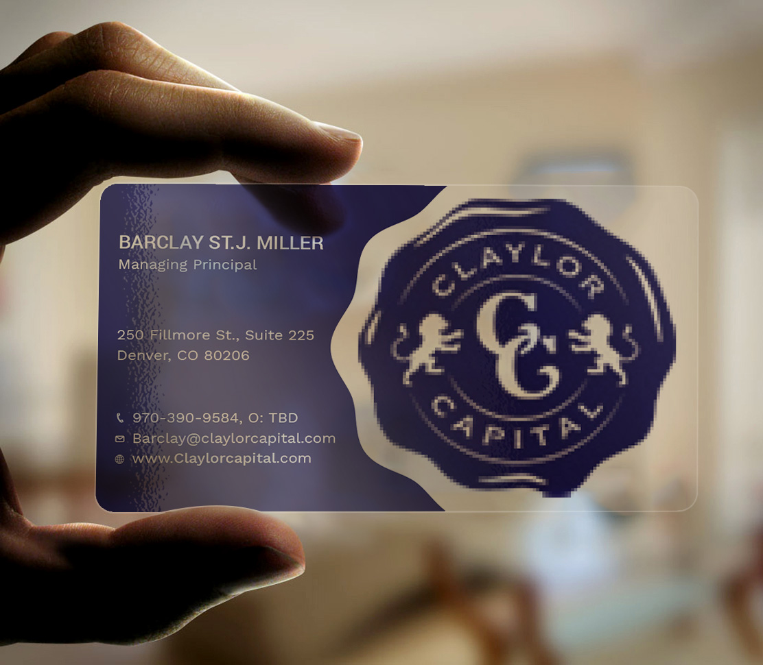 Business Card Design by Tripti Ranjan Gain for Claylor Capital | Design #20630529