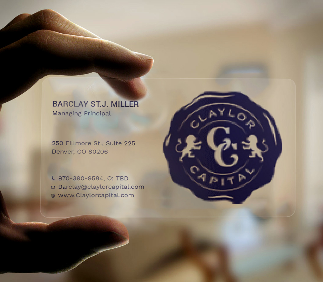 Business Card Design by Tripti Ranjan Gain for Claylor Capital | Design #20630530