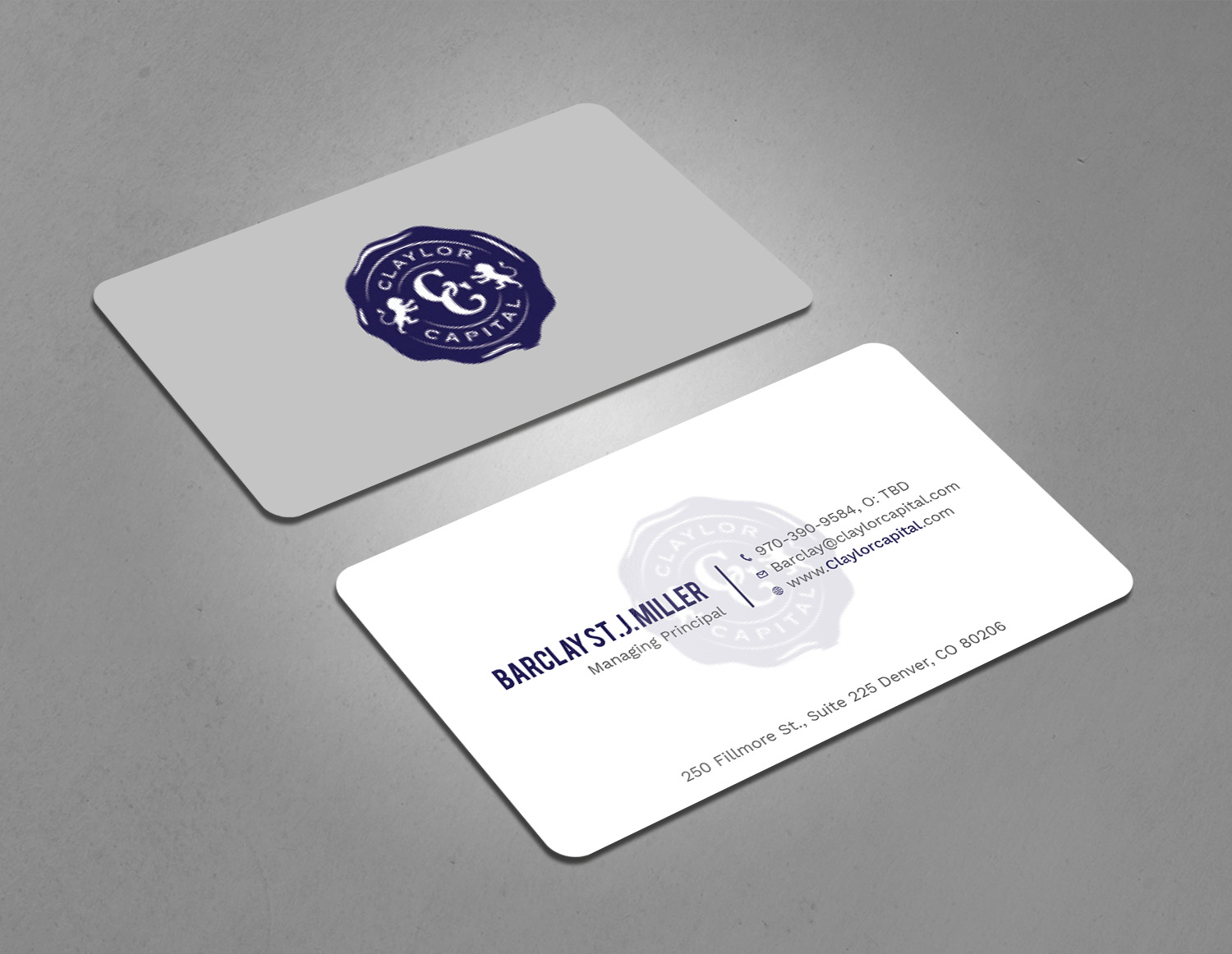 Business Card Design by Tripti Ranjan Gain for Claylor Capital | Design #20630531