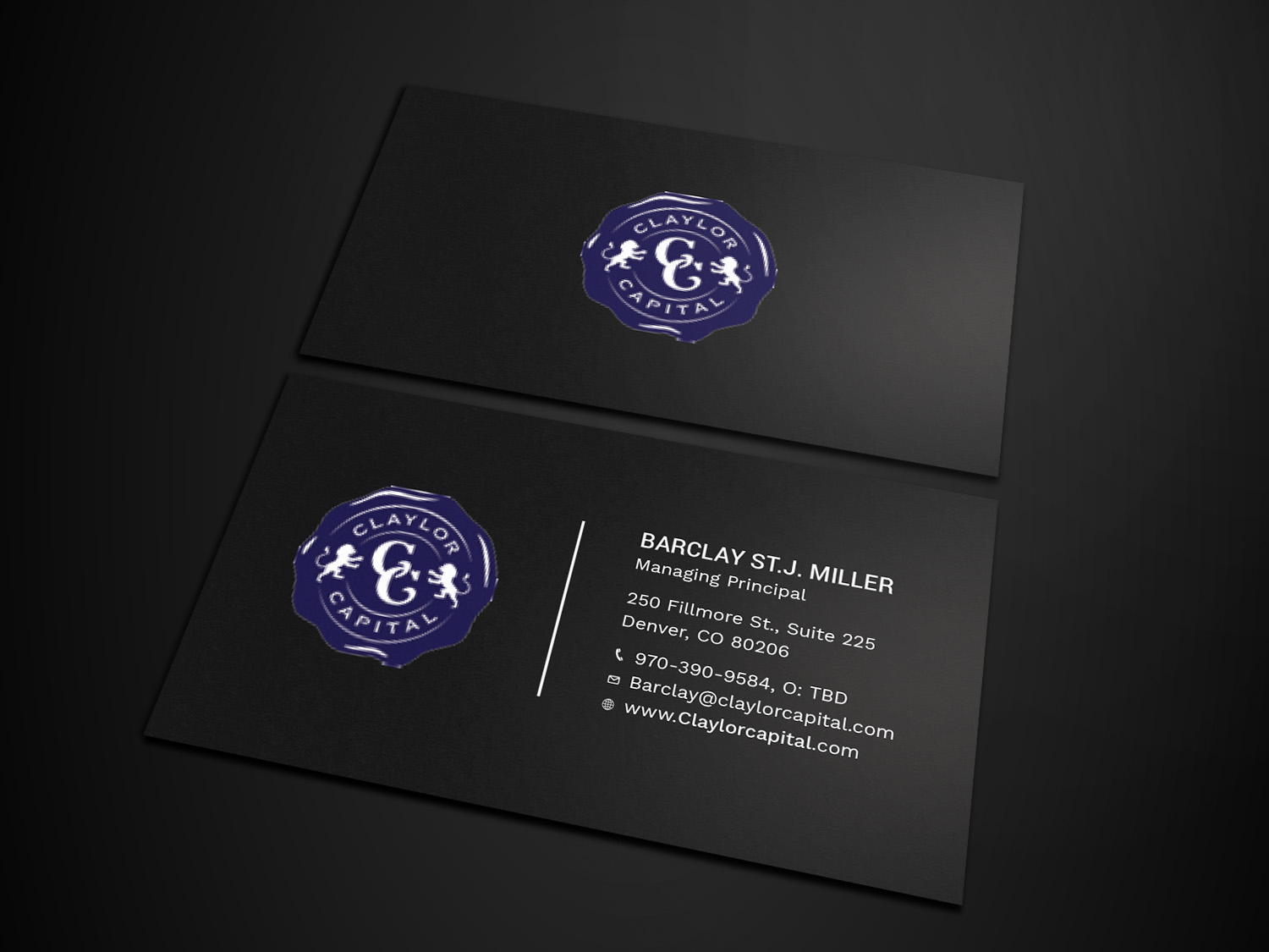 Business Card Design by Tripti Ranjan Gain for Claylor Capital | Design #20630533