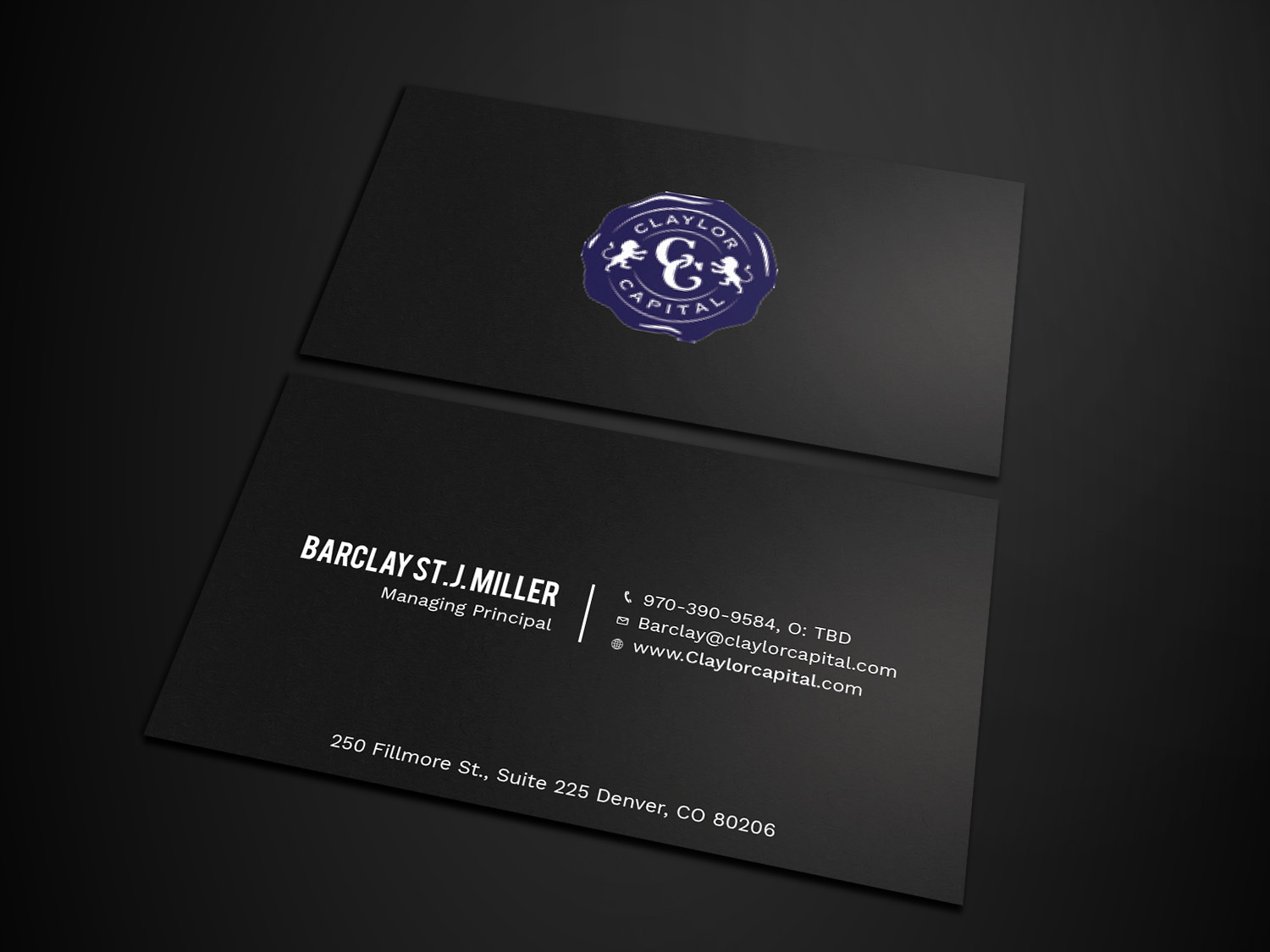 Business Card Design by Tripti Ranjan Gain for Claylor Capital | Design #20630536