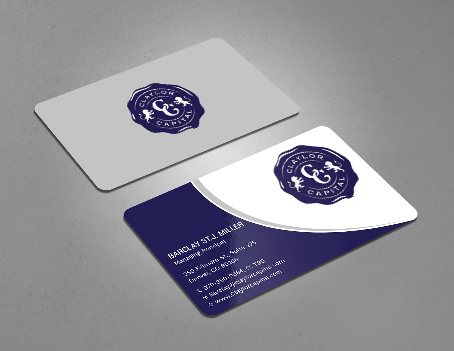 Business Card Design by Tripti Ranjan Gain for Claylor Capital | Design #20630541