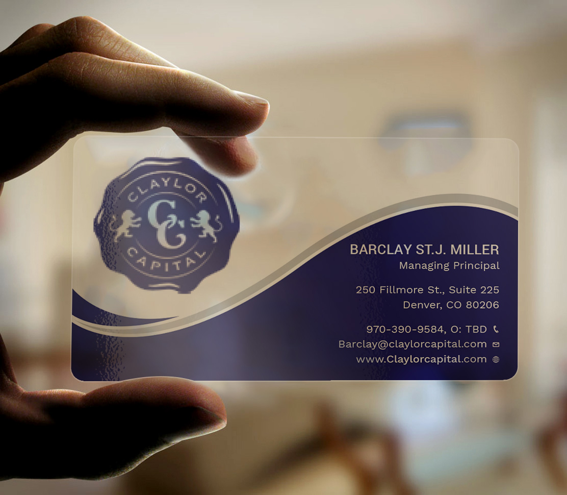 Business Card Design by Tripti Ranjan Gain for Claylor Capital | Design #20630549