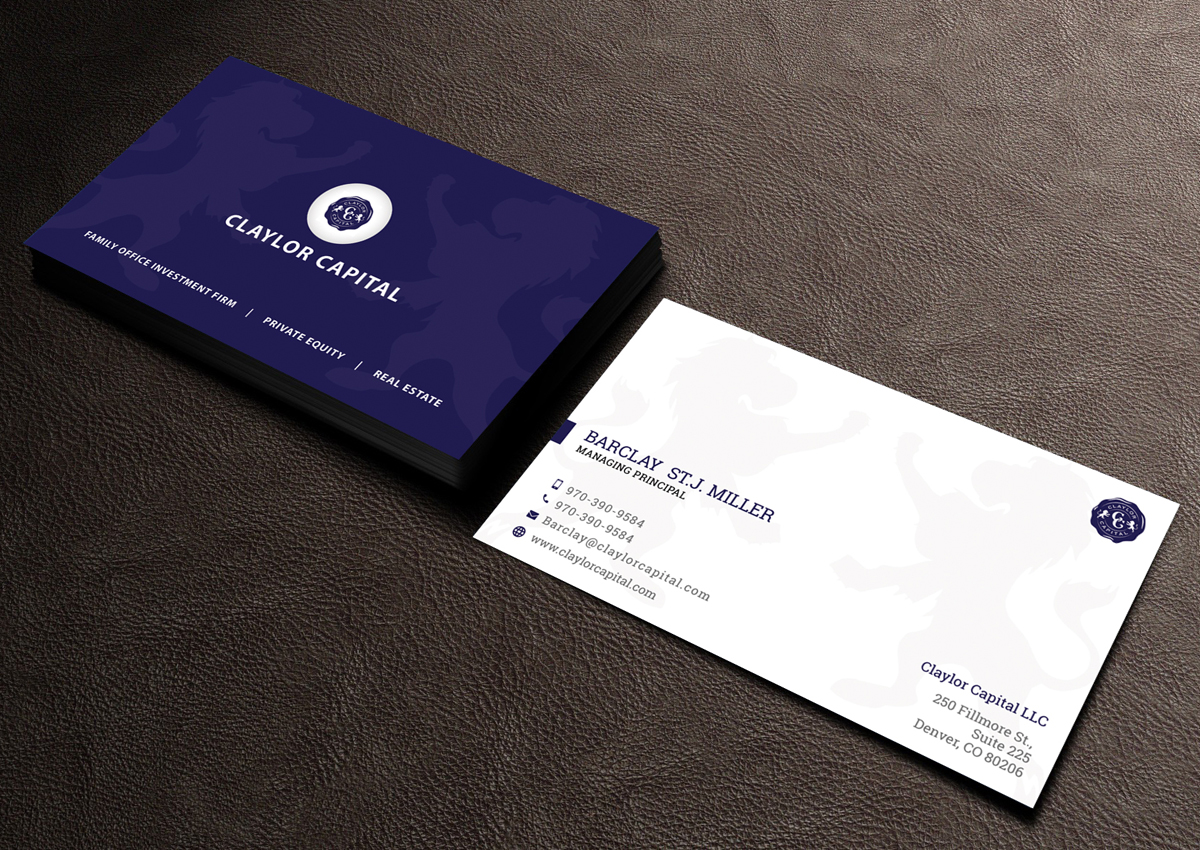 Visitenkarten-Design von v.senthil-designer für Claylor Capital | Design #20632980
