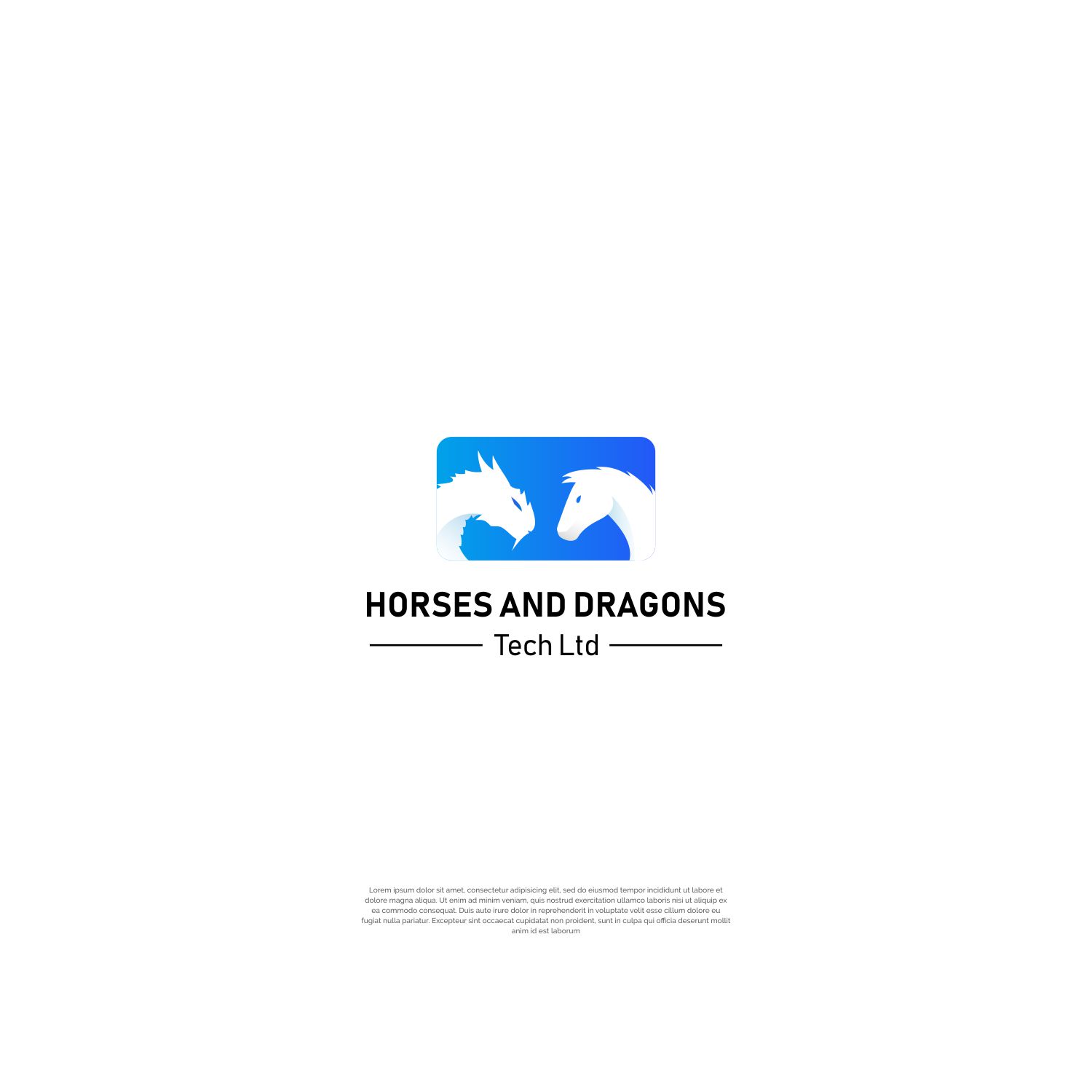 Logo Design by Hand Fan for Horses and Dragons Technology Pvt. Ltd. | Design #20631074