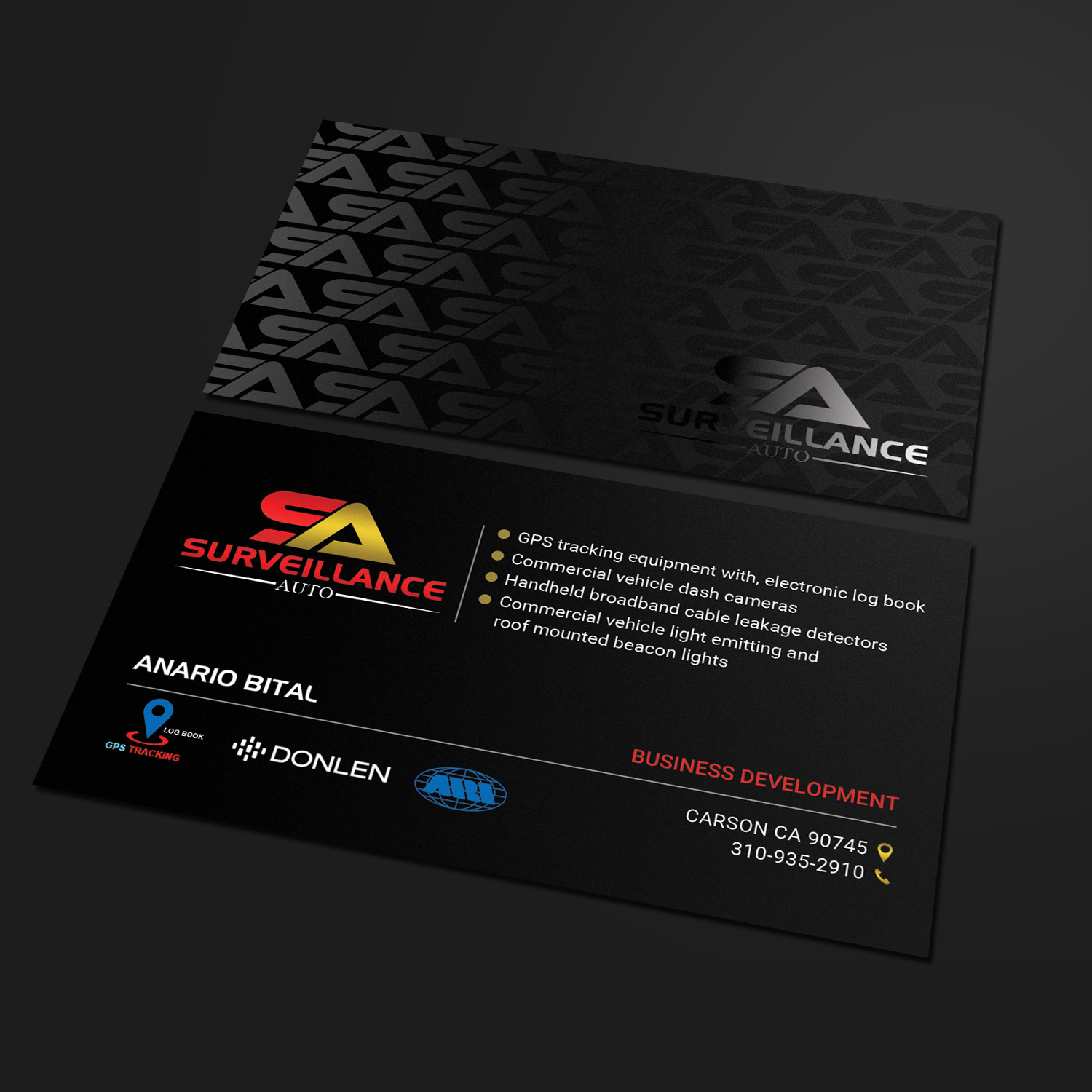 Business Card Design by Sandaruwan for Surveillance Auto Installation | Design #20634175