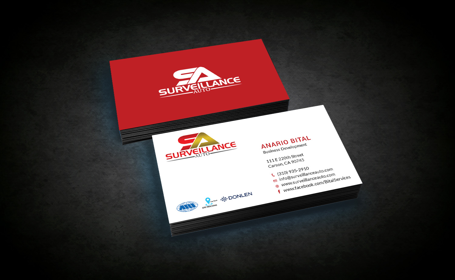 Business Card Design by Tripti Ranjan Gain for Surveillance Auto Installation | Design #20632002