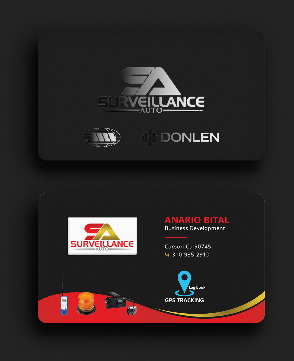 Business Card Design by Bold Pixels for Surveillance Auto Installation | Design #20635064
