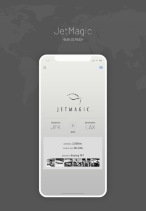 JetMagic IOS App for iPhone / Luxury private aviation / 1 main screen | Diseño de aplicación (App) por MIND