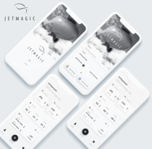 JetMagic IOS App for iPhone / Luxury private aviation / 1 main screen | App-Design von AppGeek