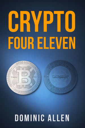 Design the cover for a new all inclusive e-book about crypto currency 