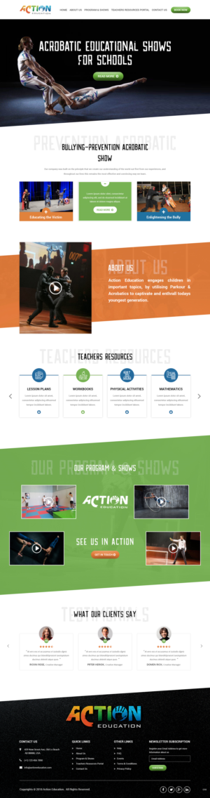 Web Design by pb for Action Reaction Entertainment | Design: #20649511