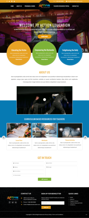 Web Design by pb for Action Reaction Entertainment | Design: #20649512