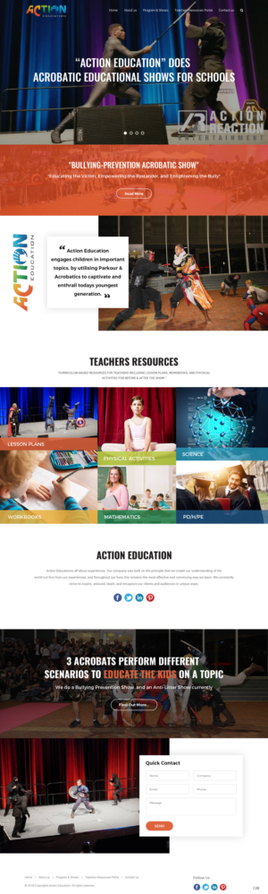 Web Design by pb for Action Reaction Entertainment | Design: #20649514