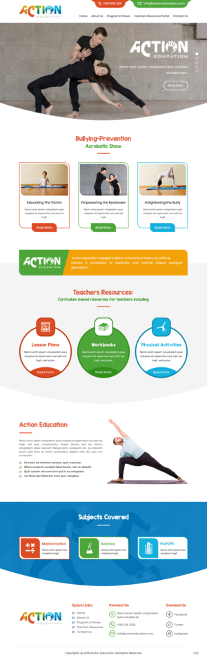 Web Design by pb for Action Reaction Entertainment | Design: #20649516
