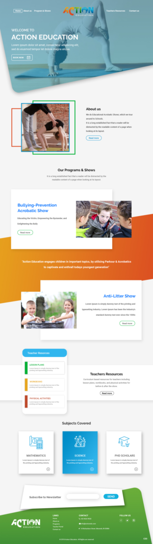 Web Design by pb for Action Reaction Entertainment | Design: #20649518