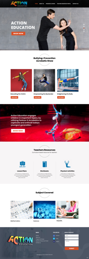 Web Design by pb for Action Reaction Entertainment | Design: #20649522