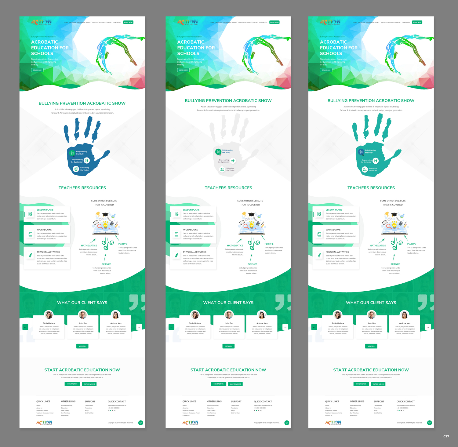 Web Design by pb for Action Reaction Entertainment | Design: #20705599