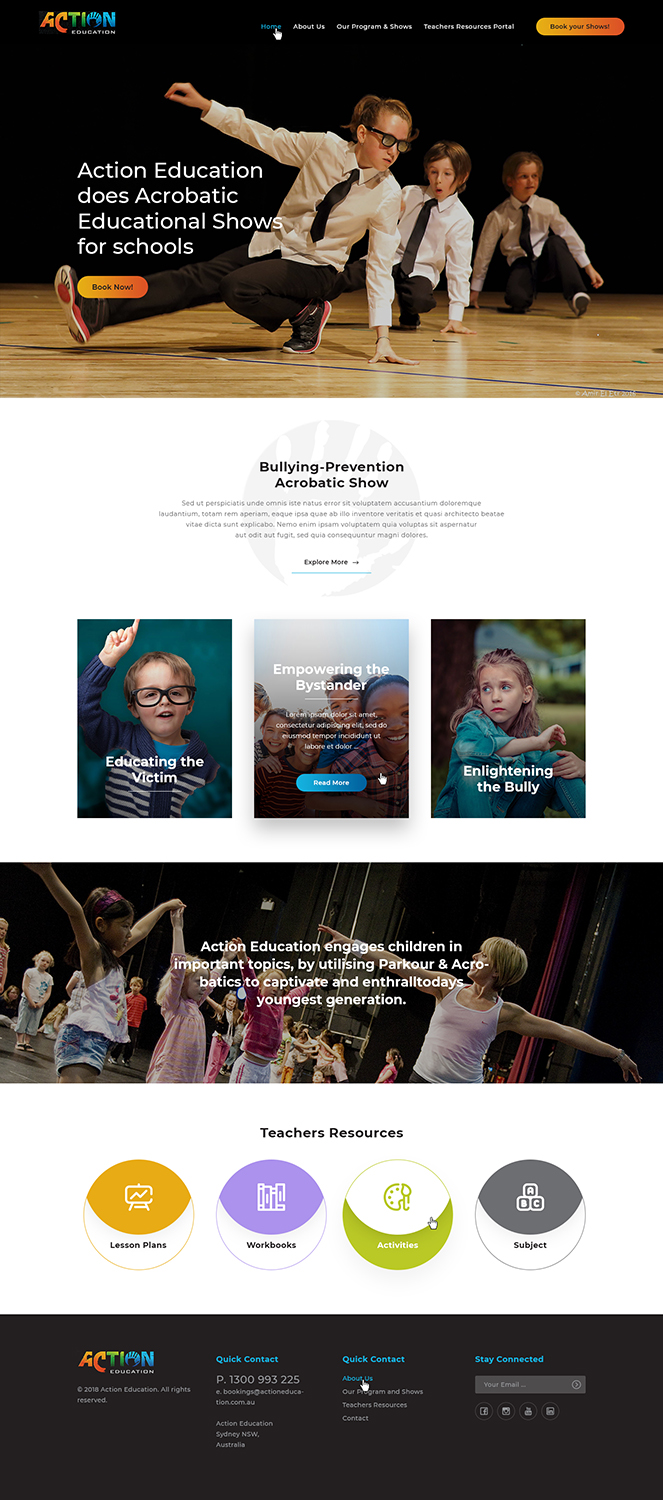 Web Design by Ved Web Services for Action Reaction Entertainment | Design #20648254