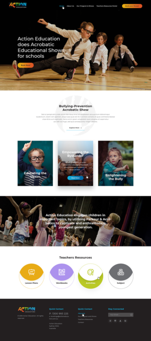 Web Design par Ved Web Services pour Action Reaction Entertainment | Design #20648254