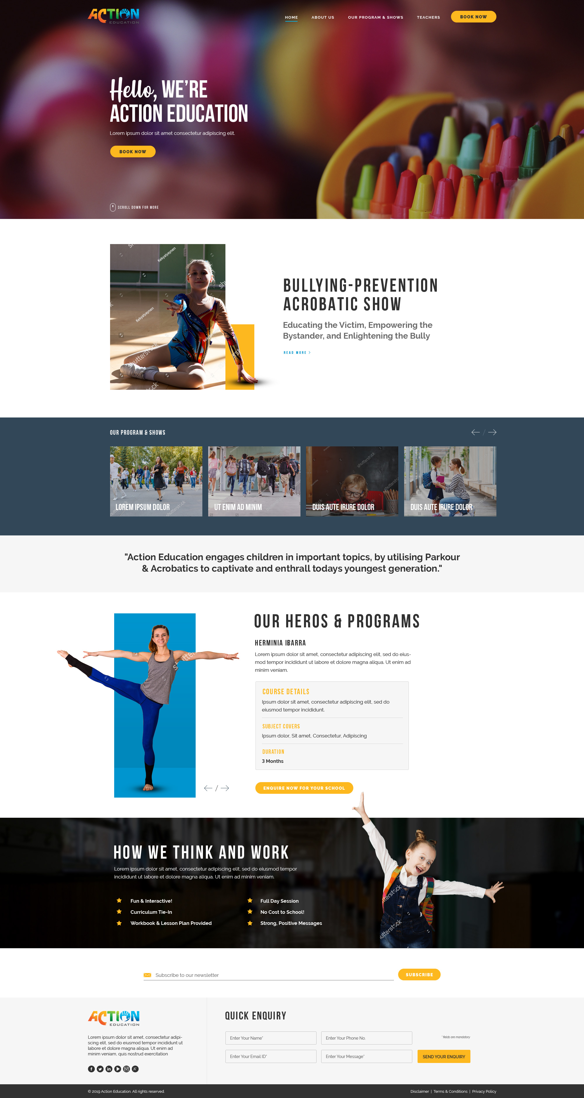 Web Design by AbhishekRoyBunty for Action Reaction Entertainment | Design #20659677