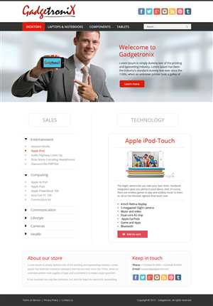 Web Design by the-lion-king for GadgetroniX | Design: #2926176