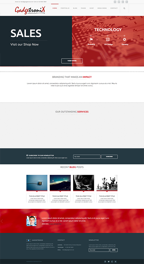 Web Design by NessDesign for GadgetroniX | Design #2990020