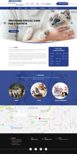 Re-design of veterinary clinic website * | Diseño Web por WebPixel