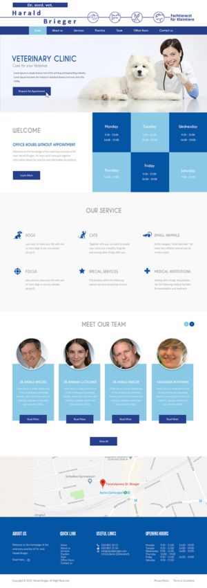 Re-design of veterinary clinic website * | Diseño Web por bdesigner9