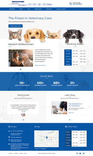 Re-design of veterinary clinic website * | Diseño Web por Mukarram Haidari