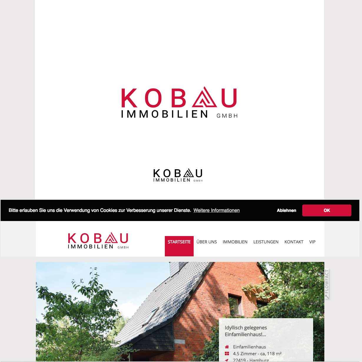 Logo-Design von A·W für KOBAU Immobilien GmbH | Design #20659646