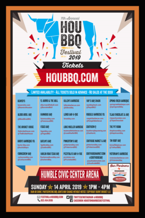 2019 Houston Barbecue Festival poster design | Poster Design by NILDesigns