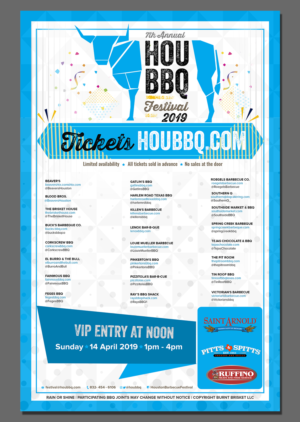 2019 Houston Barbecue Festival poster design | Design de Poster par SAI DESIGNS