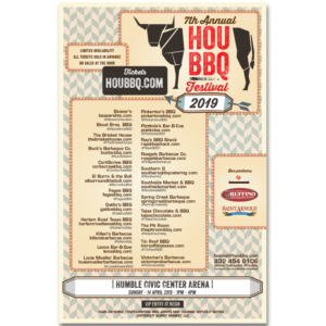 2019 Houston Barbecue Festival poster design | Poster Design by Ngoeg