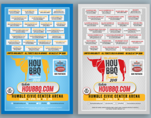 2019 Houston Barbecue Festival poster design | Poster Design by IndreDesign