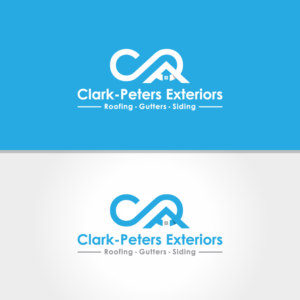 Clark-Peters Exteriors (main text) Roofing - Gutters - Siding (sub-text) | Logo-Design von sushsharma99