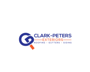 Clark-Peters Exteriors (main text) Roofing - Gutters - Siding (sub-text) | Diseño de Logo por Juli creation
