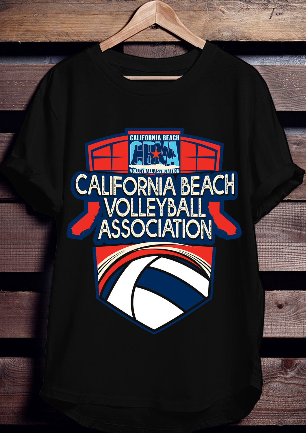 T-Shirt-Design von BABLEO für California Beach Volleyball Association | Design #20694042