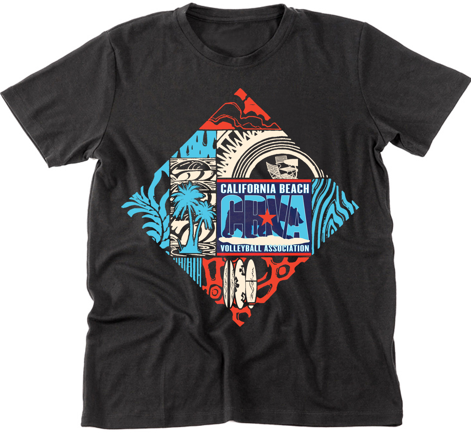 T-Shirt-Design von creative gravity für California Beach Volleyball Association | Design #20677499