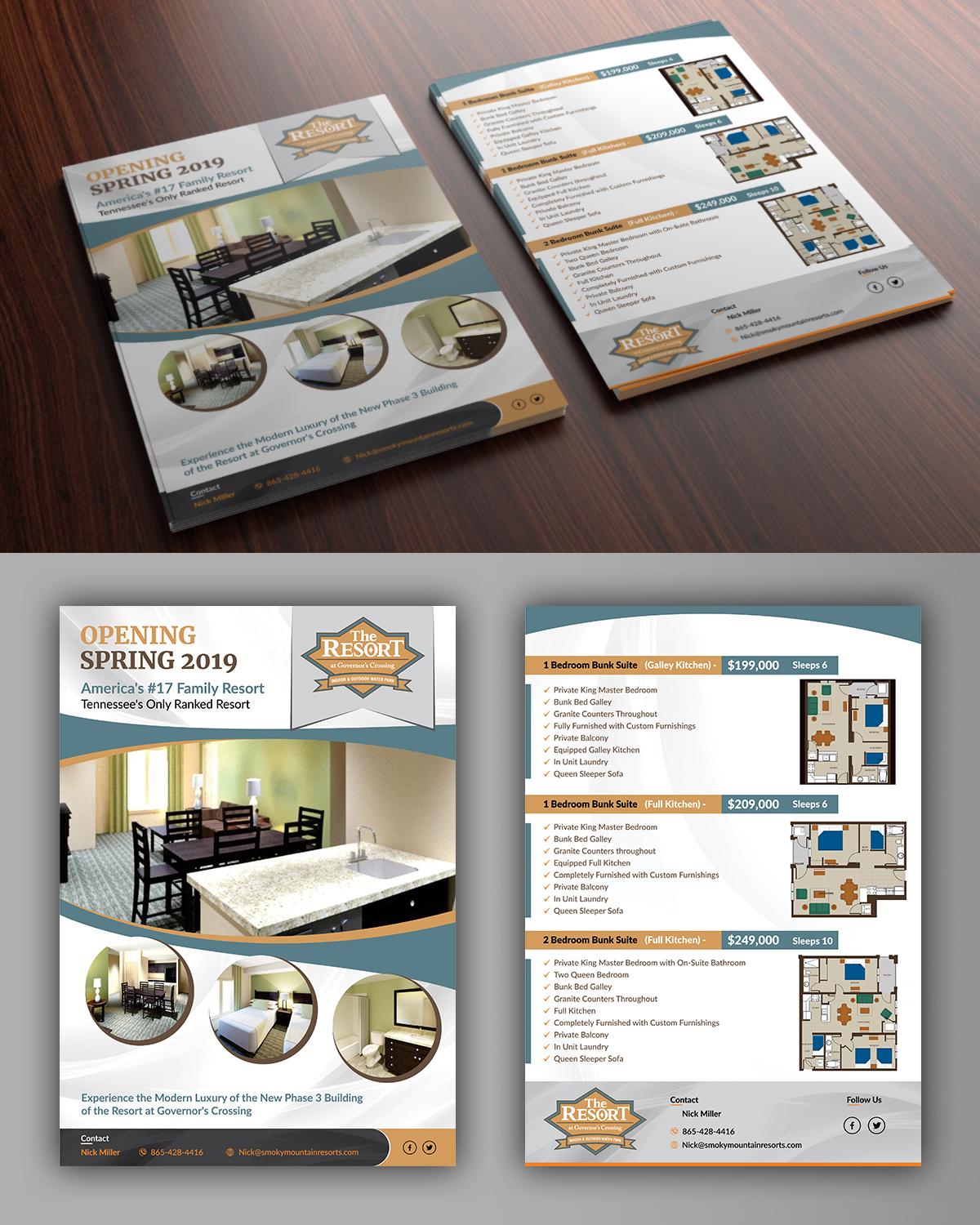 Flyer-Design von ecorokerz für Smoky Mountain Resorts | Design #20657140