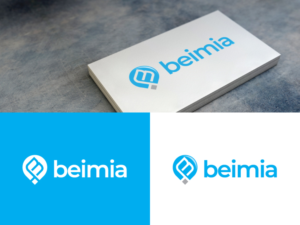 beimia oder beimia.de - Der Firmenname bildet sich aus bei und mia. Man könnte sagen Mia (Frauenname) hilft dir in der Umgebung für dich zu suchen (ist aber nicht Pflicht das im Logo zu berücksichtigen) | Logo-Design von abahibrohim