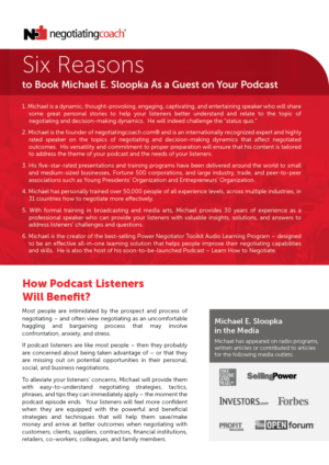 negotiatingcoach.com - Podcast Guest Marketing E-Flyer PDF | Design de Flyer par Akshar Shailesh