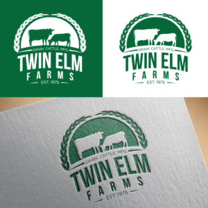 Twin Elm Farms / Est. 1975/ Grain. Cattle. Mfg./ | Logo-Design von concepts