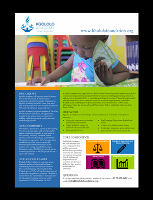 Diseño de Flyer por nng para The Khulula Foundation | Diseño #2943279