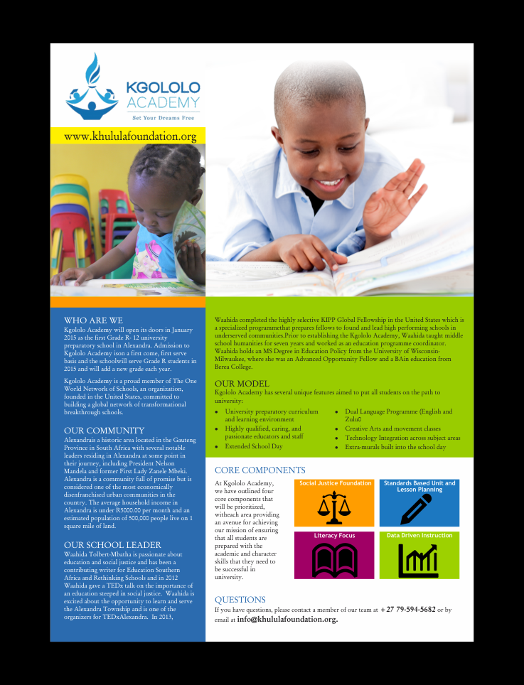 Flyer Design by nng for The Khulula Foundation | Design #2944154
