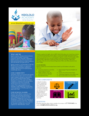 Kgololo Academy one-page profile  | Flyer-Design von nng