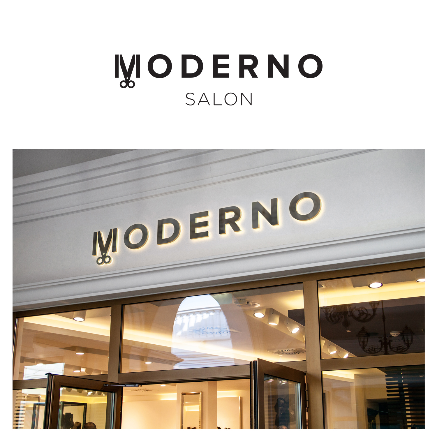 Logo Design by rls for Moderno Salon | Design #20780557