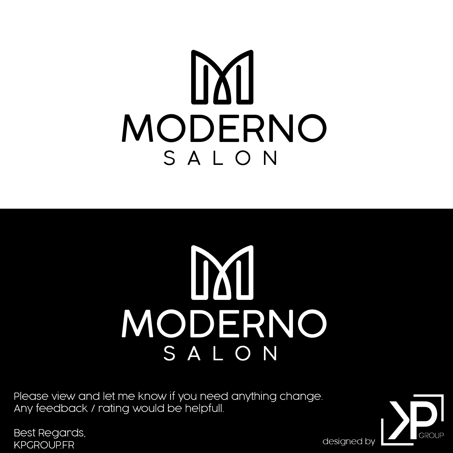 Logo Design by kpgroup for Moderno Salon | Design #20838781